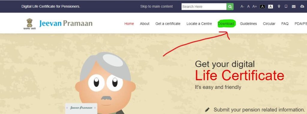 Jeevan Pramaan Patra-Web-Portal-Image