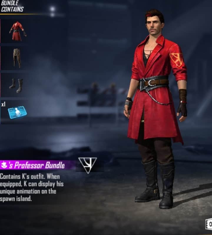 K Character in Free Fire