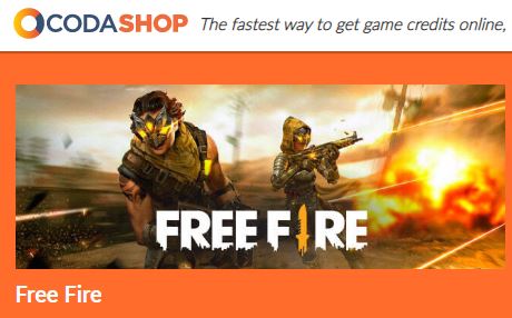 Free Fire Diamond Top Up using Coda Shop